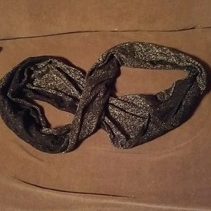 Gold metallic infinity scarf OSFM